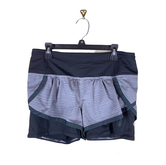 lululemon athletica Pants - Lululemon Athletica Gray Black Built in Spandex Shorts